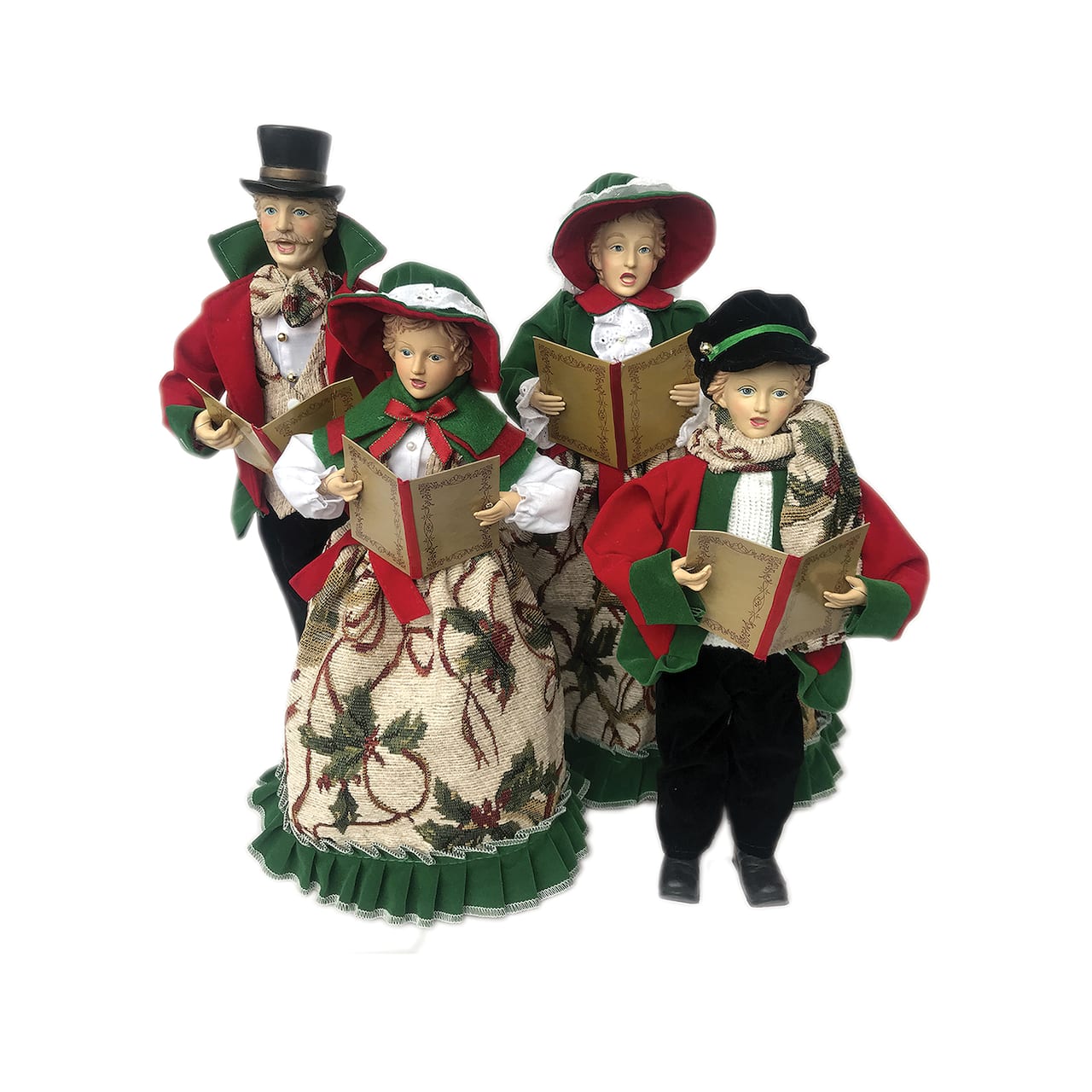 Santa's Workshop Christmas Holly Carolers Set